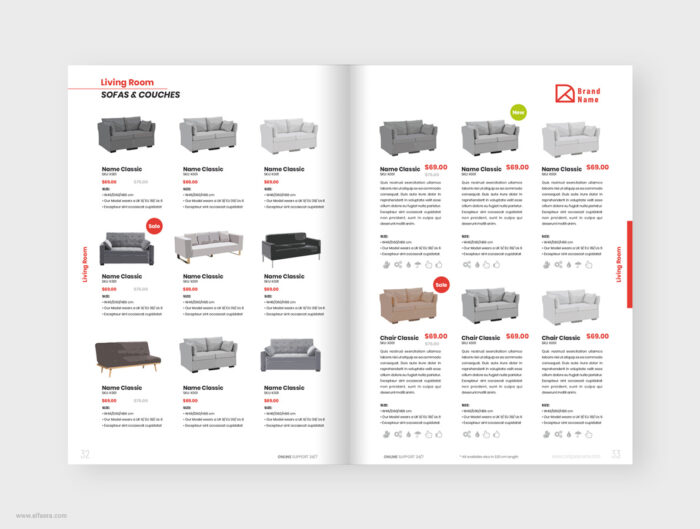 Sofas Product Catalog Template