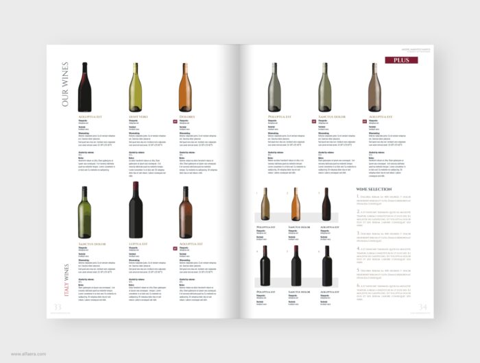 Wines Product Catalog Template
