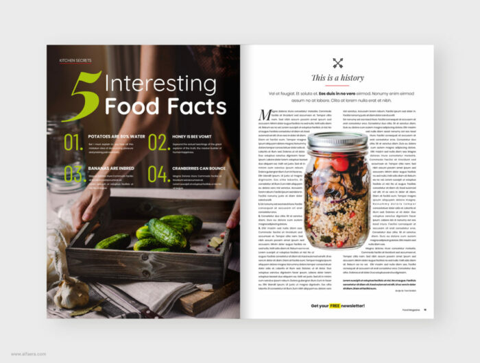 Food Magazine Template CorelDRAW