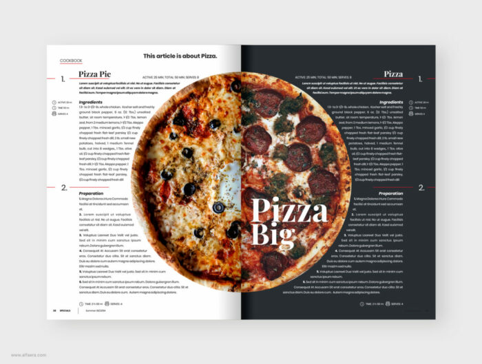 Pizza food brochure template