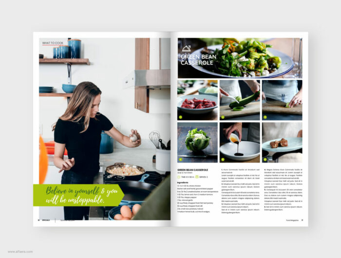 Cookbook food magazine template
