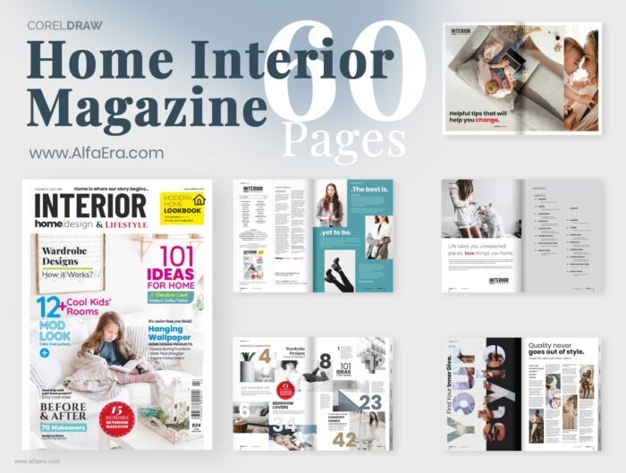 interior magazine template design