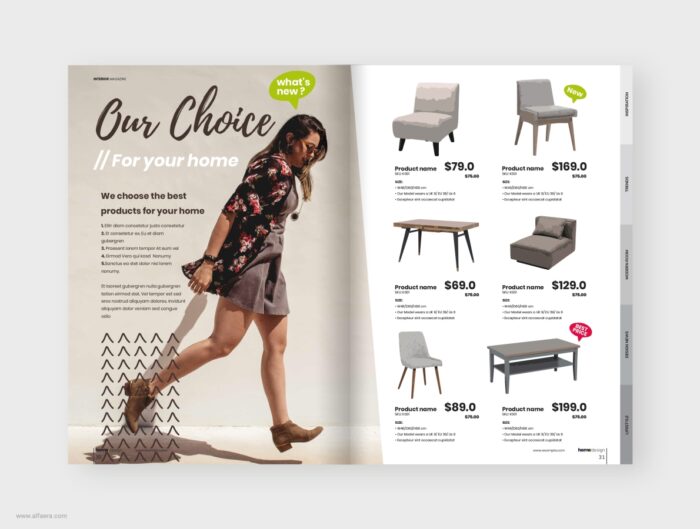 Interior design magazine template coreldraw