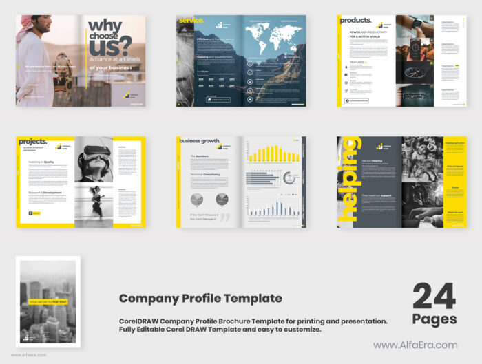 Company Profile CorelDRAW Template