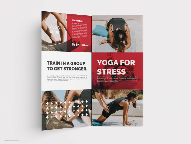 Yoga Tri Fold Brochure Corel DRAW – ALFAERA – CorelDRAW Templates ...